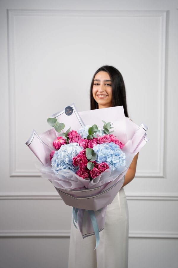Azure Embrace Flower Bouquet