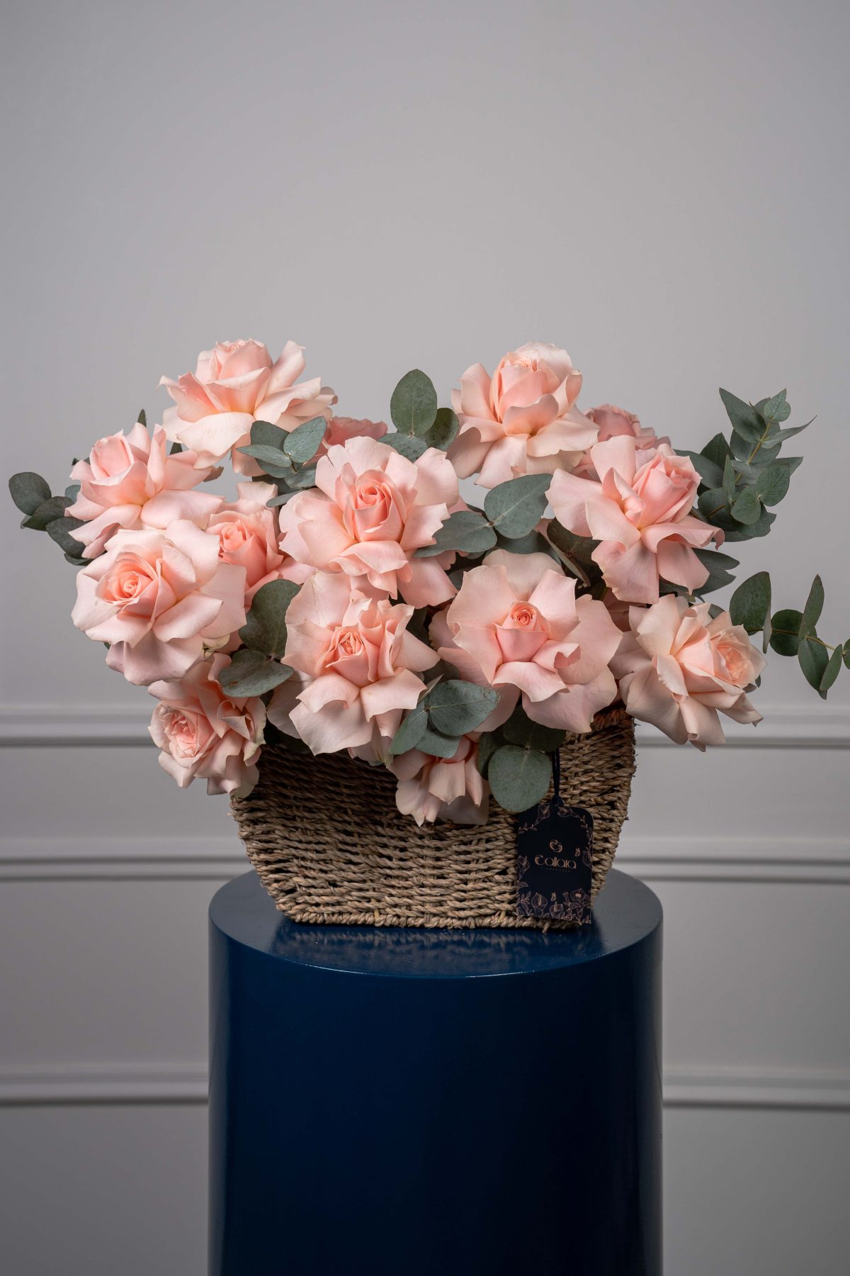 flower18- pic1 Roseate Radiance Basket - Image 1