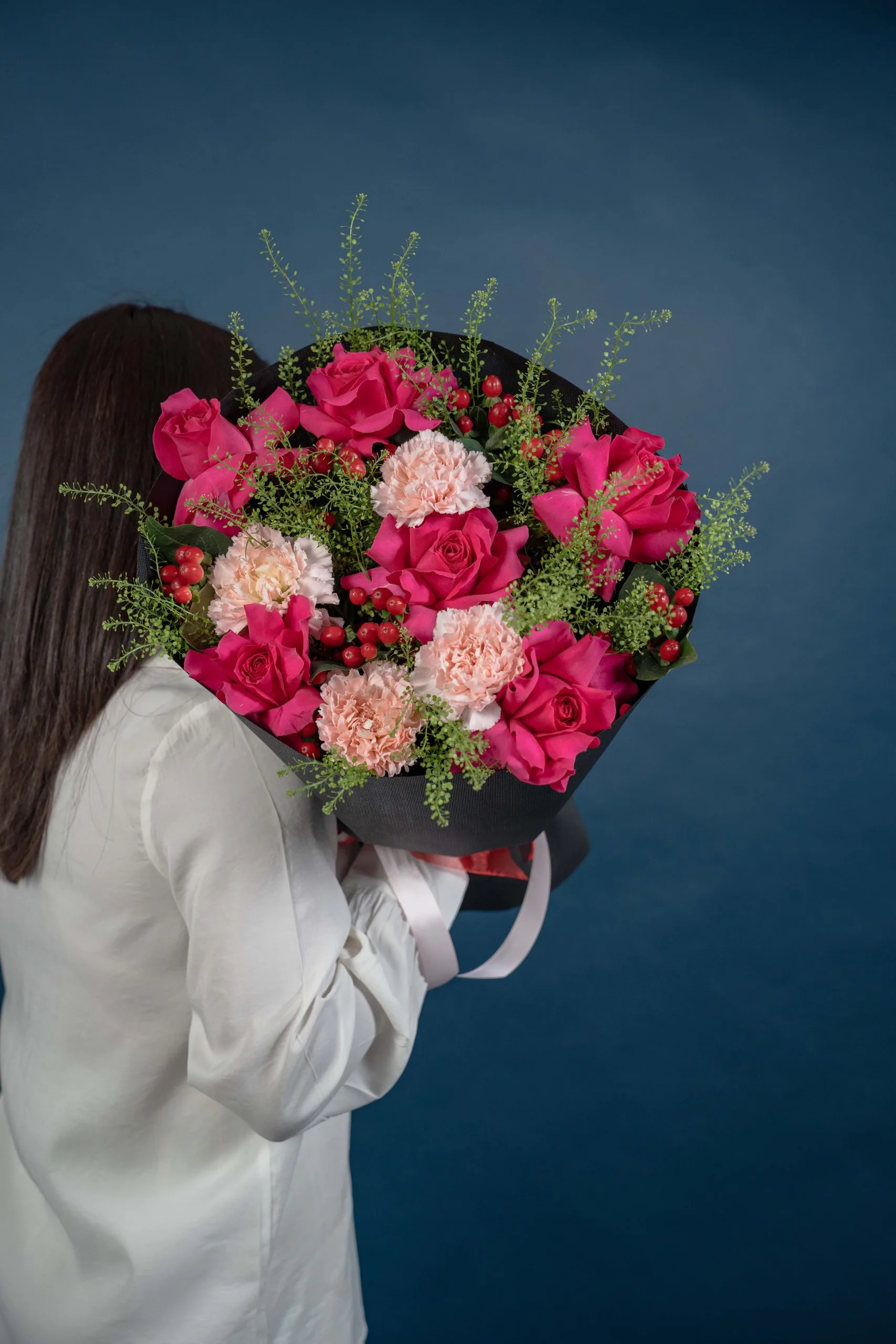 Berry Blossom Hand Tied Bouquet - Image 5