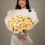 Peach Avalanche Spray Roses Bouquet