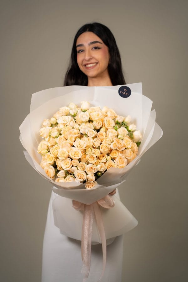 Peach Avalanche Spray Roses Bouquet