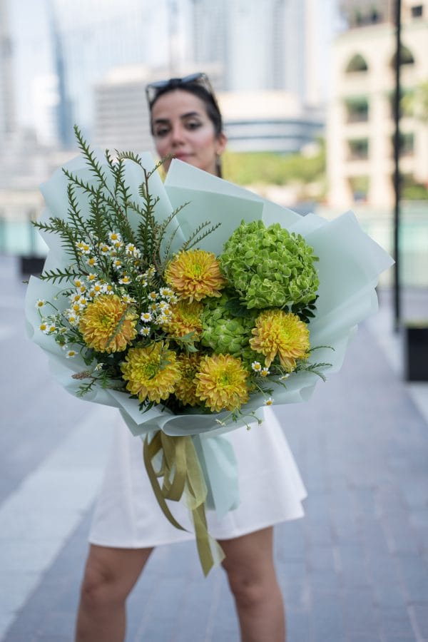 Verdant Glow Hand Tied Bouquet