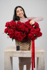 Basket Of Red Roses