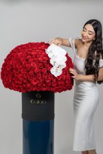 Crimson Crown with Orchid Accents