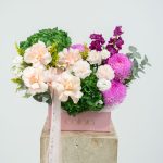 Pastel Peach Floral Box Arrangement