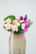 Pastel Peach Floral Box Arrangement