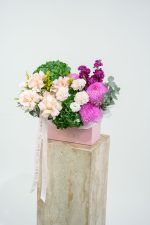 Pastel Peach Floral Box Arrangement - Image 5