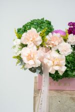 Pastel Peach Floral Box Arrangement - Image 2