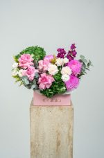 Royal Pink Harmony Floral Box Arrangement