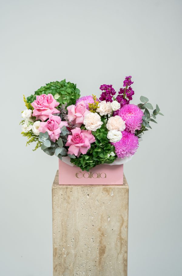 Royal Pink Harmony Floral Box Arrangement