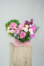 Royal Pink Harmony Floral Box Arrangement - Image 4