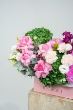 Royal Pink Harmony Floral Box Arrangement - Image 2