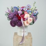Celestial Deep Purple Bloom Floral Box Arrangement