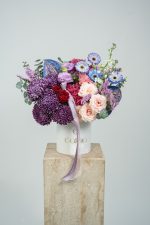 Celestial Deep Purple Bloom Floral Box Arrangement