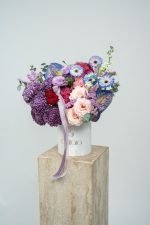 Celestial Deep Purple Bloom Floral Box Arrangement - Image 5