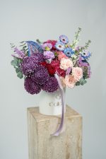 Celestial Deep Purple Bloom Floral Box Arrangement - Image 4