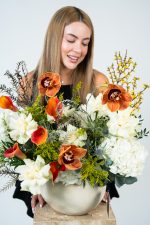 Autumn Amber Vase Arrangement - Image 4