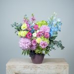 Luminous Bloom Bowl Vase Arrangement