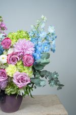 Luminous Bloom Bowl Vase Arrangement - Image 3