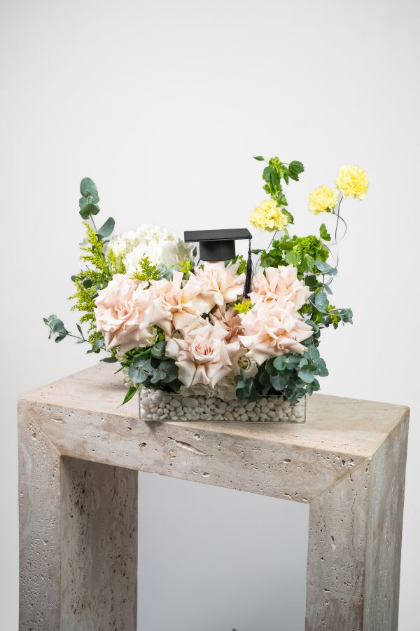 Graduation Elegance Acrylic Tray Arrangement