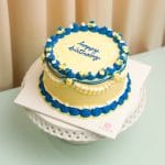 Blue & Yellow Birthday Cake