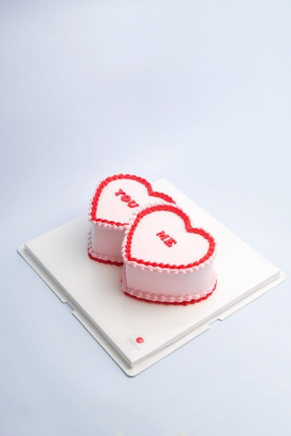 You & Me Heart Cake