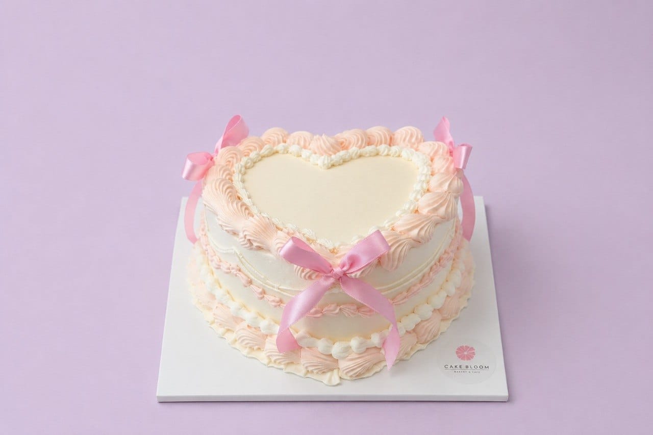 photo_2026-09-16 13.38.58 Pink Bow Heart Cake - Image 1