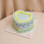 Pastel Pearl Heart Cake