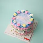 Pastel Birthday Garden Cake
