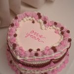 One Year Vintage Heart Cake