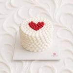 Raspberry Heart Cream Cake